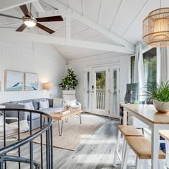 Lakefront home with lagoon view, deck & AC - close to beach, golf, & pools