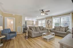 Charming home steps from beach with two full kitchens, deck, patio, WiFi & AC