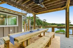 Fantastic coastal retreat with private dock, gas grill, two decks, & fast WiFi