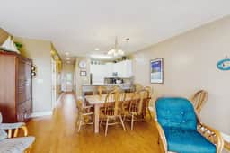 First-floor beach condo w/Gulf and ocean views and two covered decks
