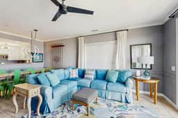 First-floor villa w/beach and ocean views from spacious balcony