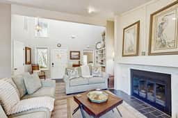 Golf course home with deck, porch & lagoon view - 1 block to beach, 1 dog OK
