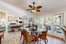 Golf course home with deck, porch & lagoon view - 1 block to beach, 1 dog OK