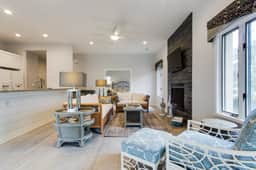 Handicap accessible villa featuring views of hole #1 at Crooked Oaks