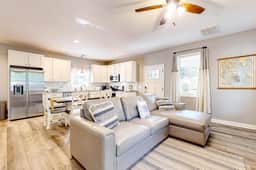 Modern cottage with all-new interior, patio, AC, & W/D - near beaches & golf