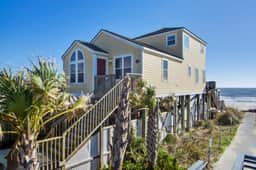 Newly renovated oceanfront home with private beach access & screened porch