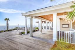 Villa with screened porch & fabulous views - just across the street from the beach