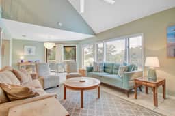 Villa with screened porch & fabulous views - just across the street from the beach