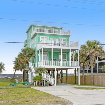 Stunning home with panoramic views and private dock - walk to the beach