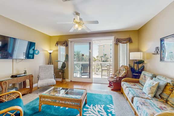 First-floor beach condo w/Gulf and ocean views and two covered decks - Image 1