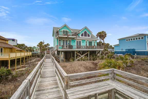 Oceanfront gem with amazing views, deck, & loft - walk to downtown Folly Beach - Image 1