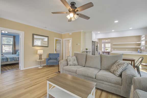 Charming home steps from beach with two full kitchens, deck, patio, WiFi & AC - Image 1