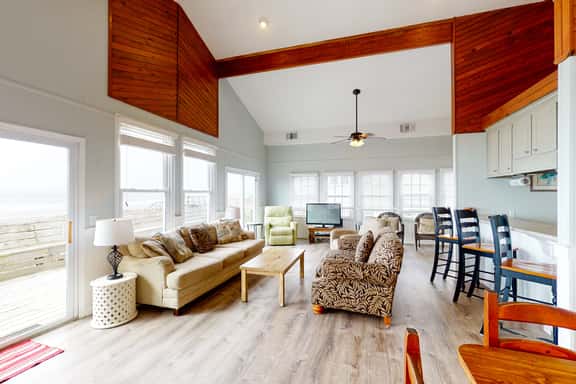 Oceanfront home with WiFi, full kitchen, & deck that spans the side of the home - Image 1