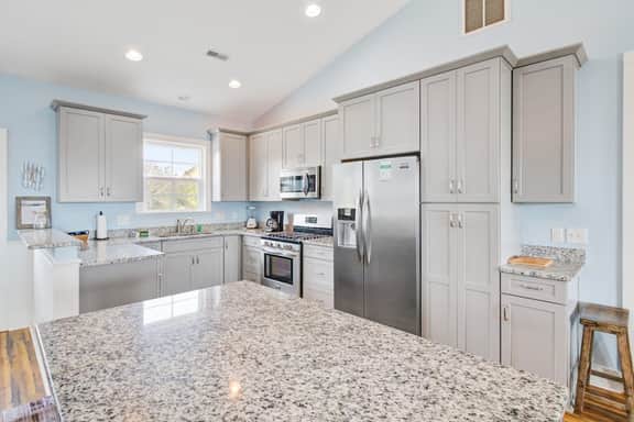 Beautiful ocean view home w/ free WiFi is just across the street from the beach