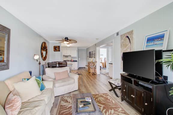 Comfortable villa one row away from the beach w/shared pool & grills