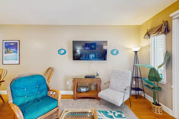 First-floor beach condo w/Gulf and ocean views and two covered decks