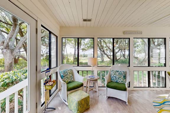First-floor villa overlooking the Ocean Winds golf course 18th fairway