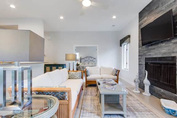 Handicap accessible villa featuring views of hole #1 at Crooked Oaks