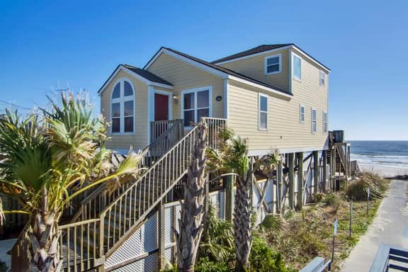Newly renovated oceanfront home with private beach access & screened porch