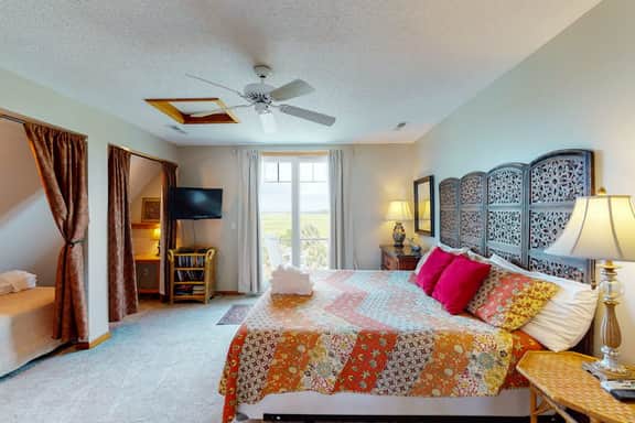 Oceanfront home with stunning ocean views, central AC, and private W/D