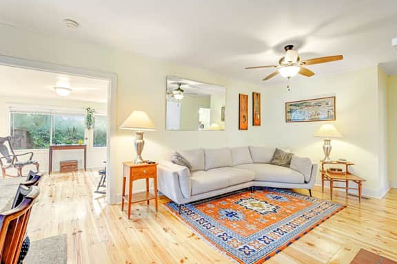 One Block to the Beach Cute Home w/ Deck, Garden Patio, Central AC & WiFi