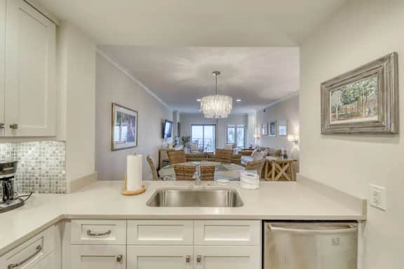 Second Floor villa w/ ocean views from deck - steps from beach for sun and sand