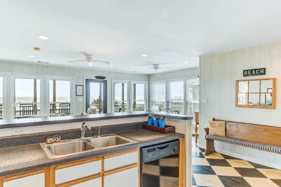 Special oceanfront home w/ stunning ocean views & private beach access