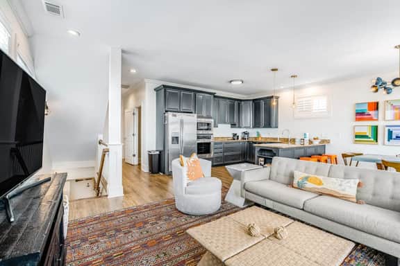 Stunning home with panoramic views and private dock - walk to the beach