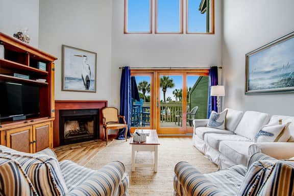 Three-story ocean-view villa with pool, balcony, charcoal grill, & central AC