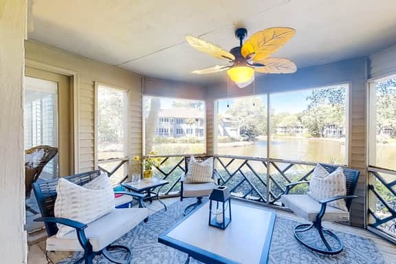 Updated beach villa with lagoon-view balcony at Kiawah Island Golf Resort
