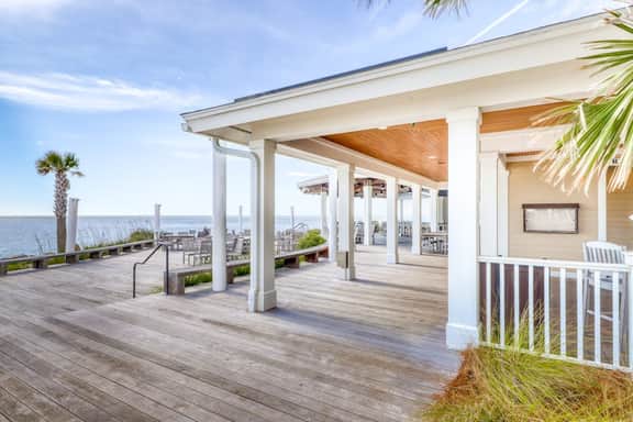 Villa with screened porch & fabulous views - just across the street from the beach