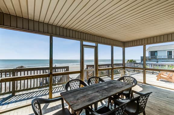 Oceanfront home with private beach access, screened porch & large deck - Image 3