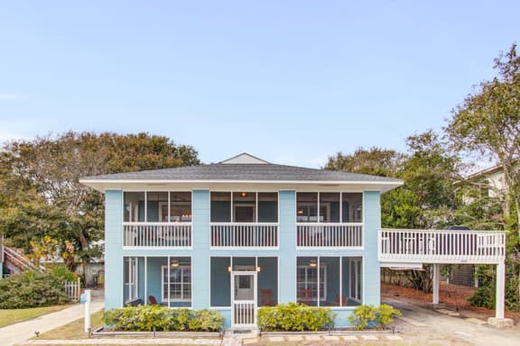 Dog-friendly, ocean-view getaway with grill, deck, beach access & basketball