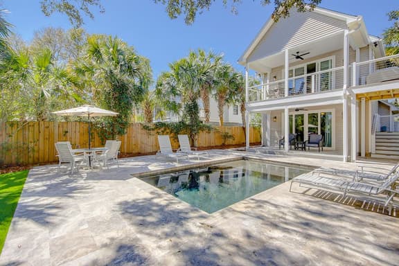 Gorgeous home with private pool, deck, enclosed patio, central AC, & balcony