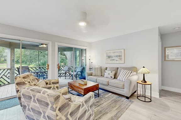 Relaxing Lagoon-View Villa Near Beach, Golf & Steps from Trails
