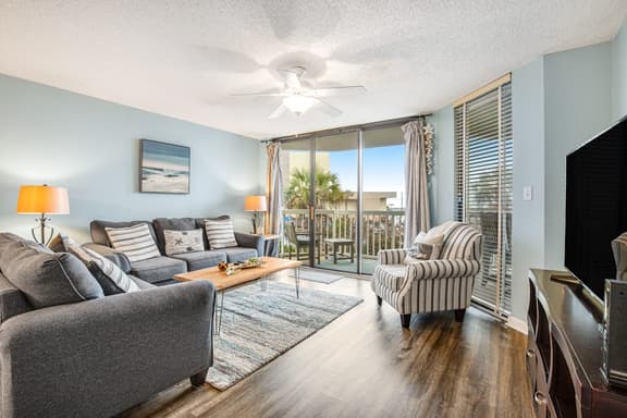 Updated oceanfront condo w/shared pools & views - just steps from the beach