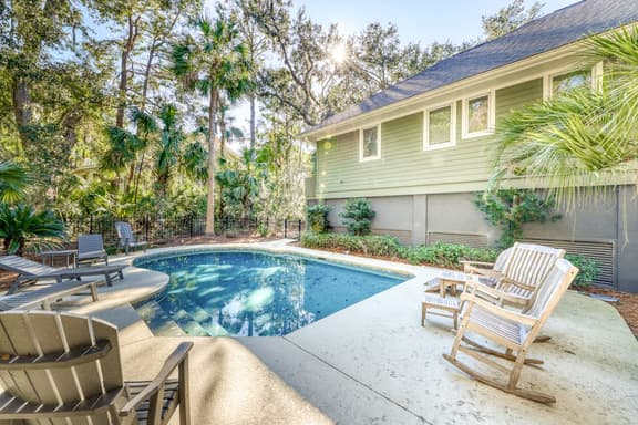 Woodsy Home with Peaceful Surroundings & Pool Near Golf & Tennis